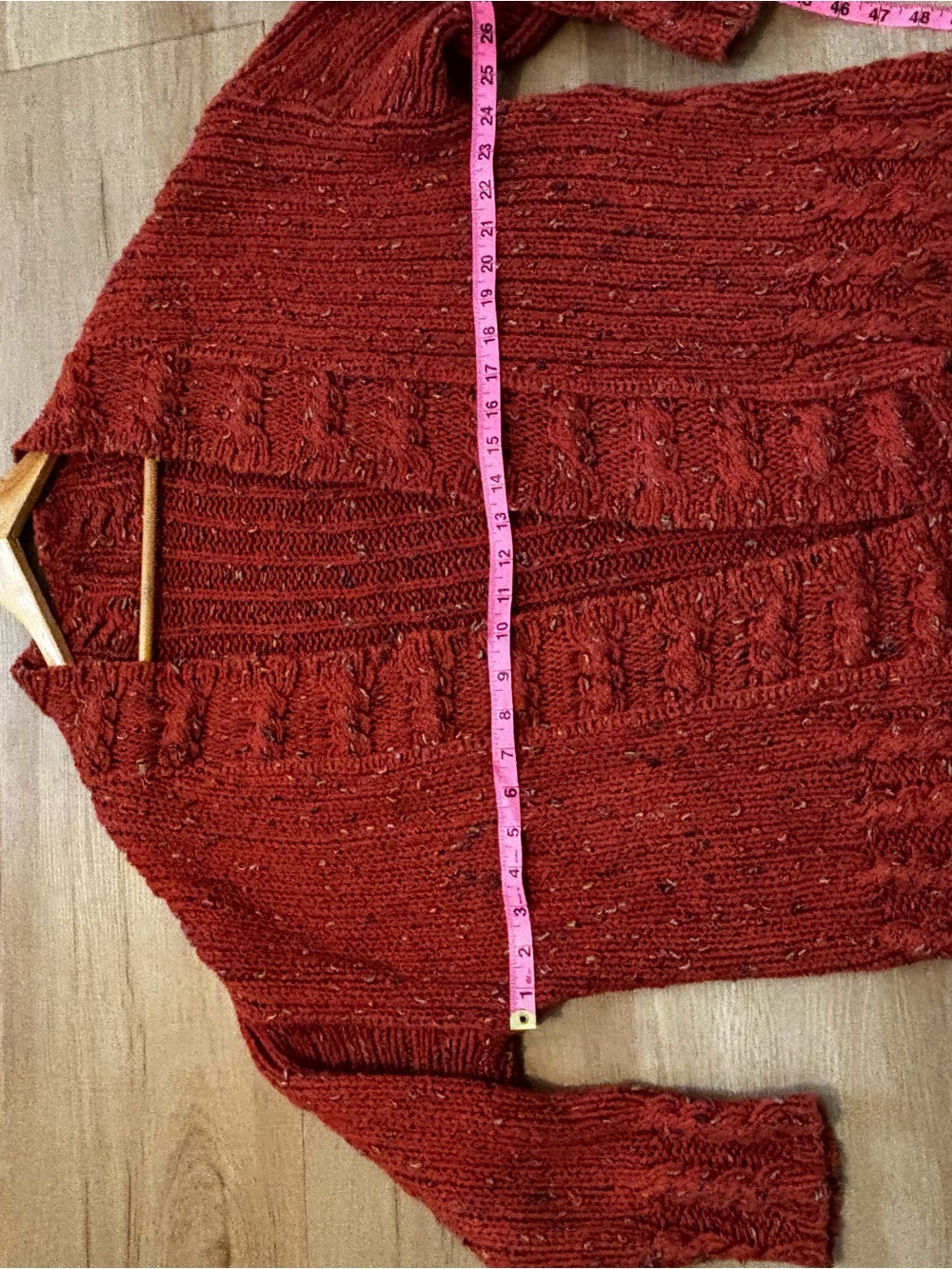 3 for $15😍 Chunky Open-Front Sweater Cardigan - orange - Picture 7 of 10